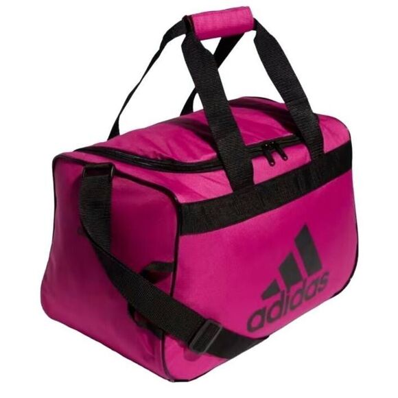 Adidas Diablo Small Duffel Athletic Training Bag Unisex Pink Black White - Picture 4 of 7